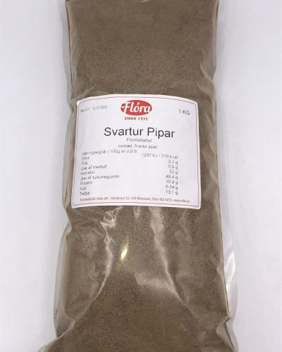svartur popar fínmalaður